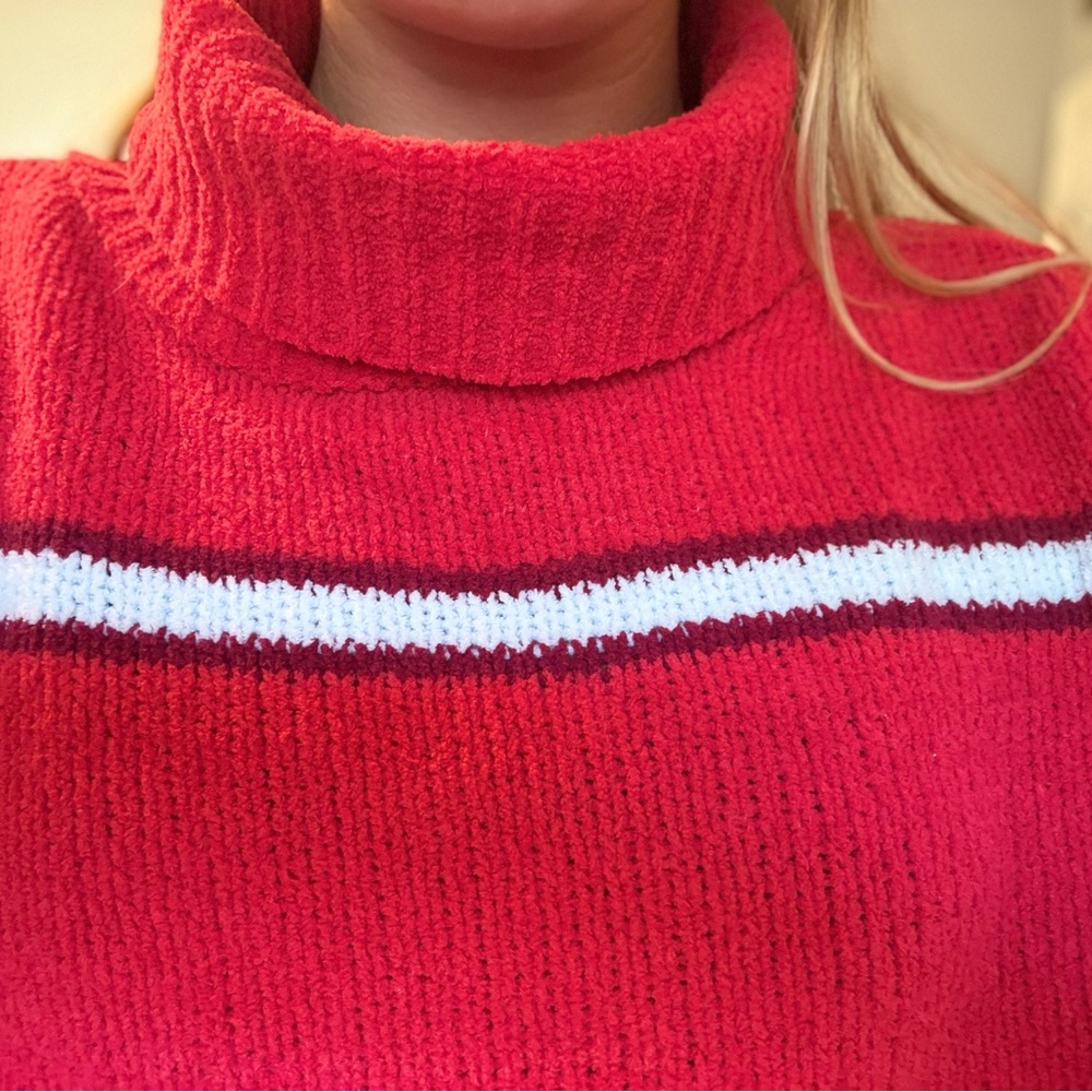 wild fable Red Striped Turtleneck Sweater - Picture 2 of 2